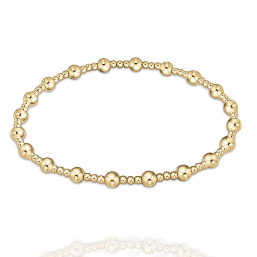 halo gold bead bracelet